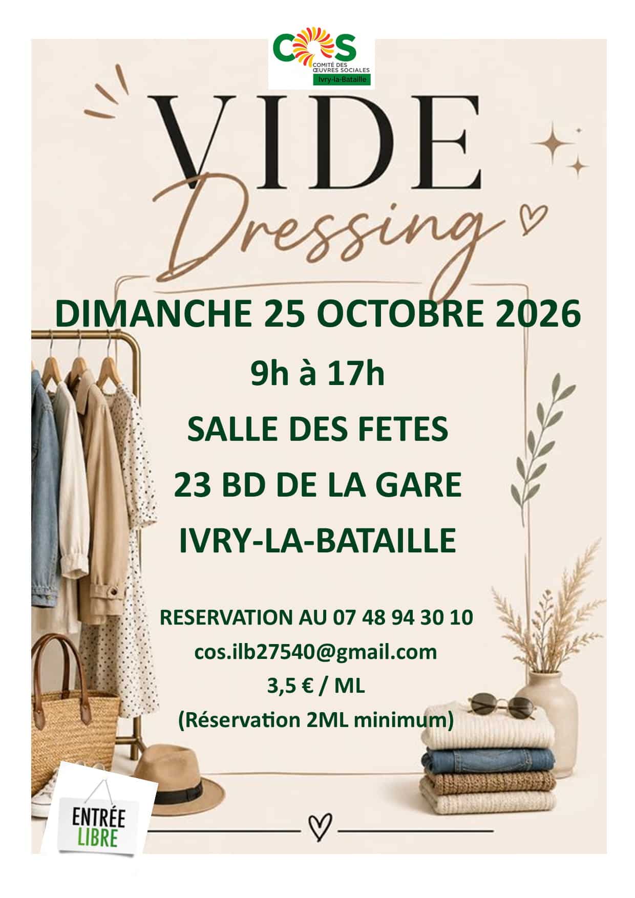 AFFICHE-VIDE-DRESSING-25-10-2026-COS-IVRY