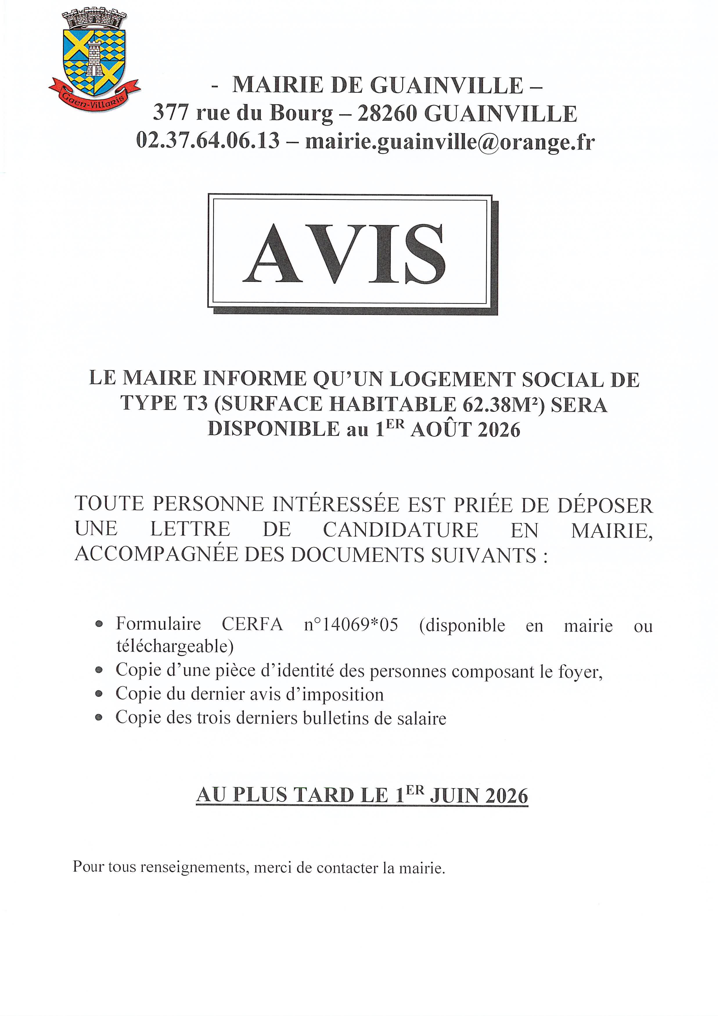 Vacance logement social 2026